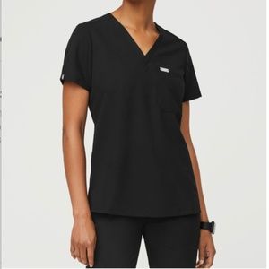 Figs Catarina One Pocket Scrub Top Black XXS